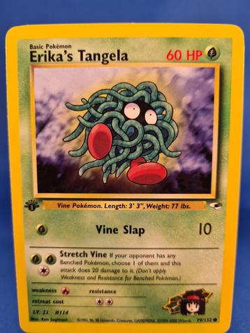 Erika's Tangela 79/132 - Gym Heroes (1st edition) beschikbaar voor biedingen