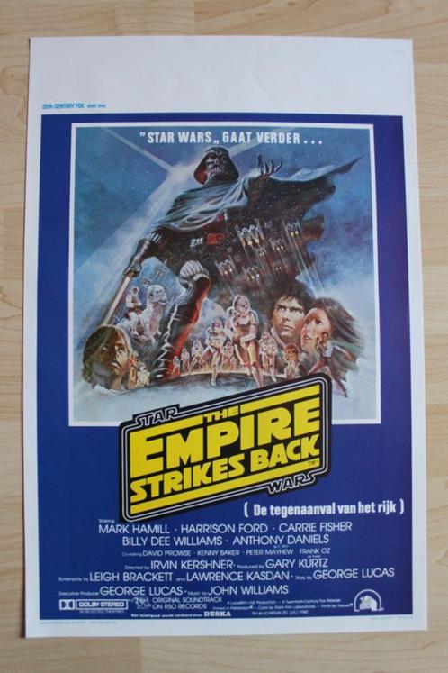filmaffiche Star Wars The Empire Strikes Back filmposter, Collections, Posters & Affiches, Comme neuf, Cinéma et TV, A1 jusqu'à A3