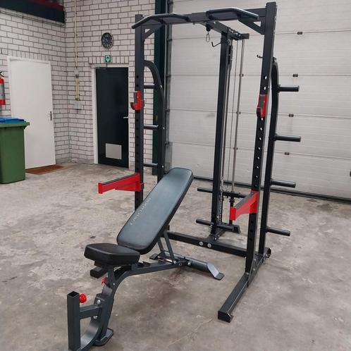 Squat rack heavy-duty halfrack + bodycraft Adjustable bench, Sport en Fitness, Fitnessmaterialen, Zo goed als nieuw, Ophalen