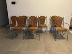 Chaises de salle à manger en rotin/métal, Maison & Meubles, Comme neuf, Métal, Brun, Enlèvement