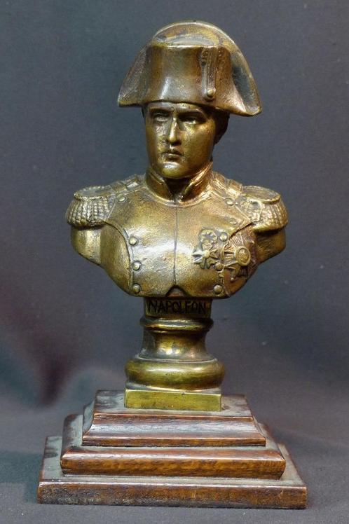 19èm buste statue sculpture bronze Napoléon premier 1.7kg21c, Antiquités & Art, Antiquités | Bronze & Cuivre, Bronze, Envoi