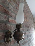 wandlampen koper, Ophalen of Verzenden, Gebruikt, Glas