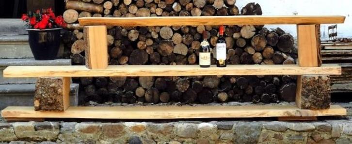 Etagère wandrek boekenrek roomdivider naturel, Huis en Inrichting, Woonaccessoires | Etagères, Gebruikt, Ophalen