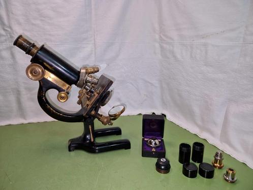 Antiek microscoop Stiassnie Paris, Antiek en Kunst, Antiek | Gereedschap en Instrumenten, Ophalen of Verzenden