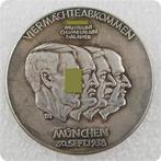 Gedenkmunt 1938 onderhandelingen te Munchen, foto's, postkaa, Verzenden, Overige soorten, Embleem of Badge