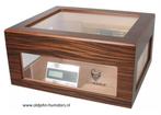 H12 HUMIDOR "DANTE" DIGITALE HYGROMETER 95 SIGAREN EBBEN, Verzamelen, Rookartikelen, Aanstekers en Luciferdoosjes, Verzenden, Nieuw