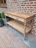 Oude houten sidetable/wandconsole, Ophalen of Verzenden