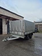 Aanhangwagen dubbelas met loofrekken, Ophalen