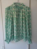 Groen-witte blouse, Sans marque, Ophalen of Verzenden, Gedragen, Wit