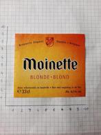 Bieretiket Moinette Blond 33 cl, Collections, Comme neuf, Enlèvement