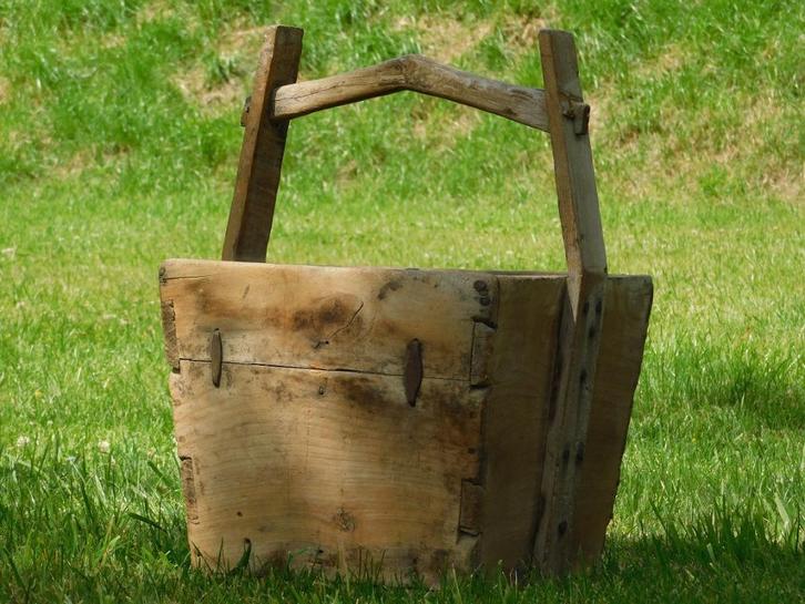 Vintage Plantenbak - 58 cm - Koloniaal Hardhout - Bloembak -, Tuin en Terras, Bloembakken en Plantenbakken, Hout, Binnen, Balkon