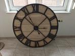 Houten klok 1m diameter, Ophalen, Zo goed als nieuw