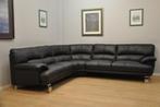 Très beau salon CUIR 245x275cm Noir moderne, Maison & Meubles, Enlèvement, Utilisé, Cuir