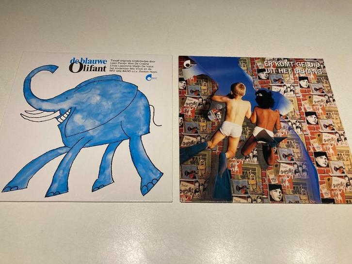2 BRT LP's kinderen " blauwe olifant + geluid uit behang", Cd's en Dvd's, Vinyl | Kinderen en Jeugd, Zo goed als nieuw, Muziek