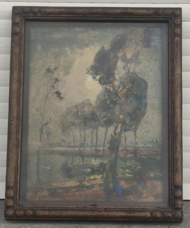 gouache signe piet gillis, Antiek en Kunst, Kunst | Schilderijen | Klassiek, Ophalen of Verzenden