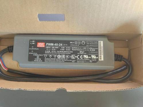 5x MW Mean Well PWM-40-24 LED driver transformator - NIEUW, Doe-het-zelf en Bouw, Elektriciteit en Kabels, Nieuw, Overige typen