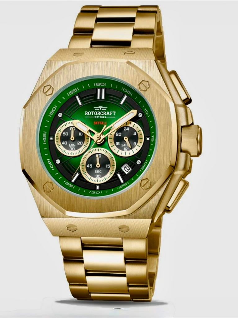 ROTORCRAFT SKYFALL SPORT CHRONO, 400€KORTING! 💯%NIEUW!, Handtassen en Accessoires, Sporthorloges, Nieuw, Ophalen of Verzenden