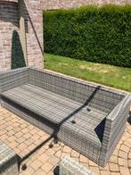 Wickers loungset 3-zit en 3 een zitten +2 salontafels, Tuin en Terras, Tuinsets en Loungesets, Ophalen, Gebruikt, 6 zitplaatsen