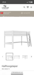 Halfhoogslaper lifetime met matras, Maison & Meubles, Chambre à coucher | Lits superposés & Lits mezzanines, 90 cm, Lit mi-hauteur mezzanine