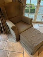 Fauteuil met poef, Huis en Inrichting, Fauteuils, Ophalen, Gebruikt, 75 tot 100 cm, Landelijk