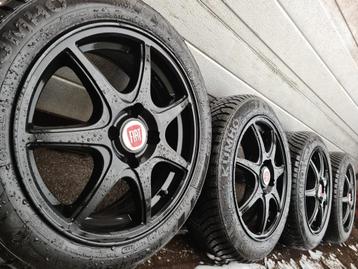 Zwarte 15 inch 4x98 Fiat Panda 500 Abarth Doblo Nemo velgen disponible aux enchères