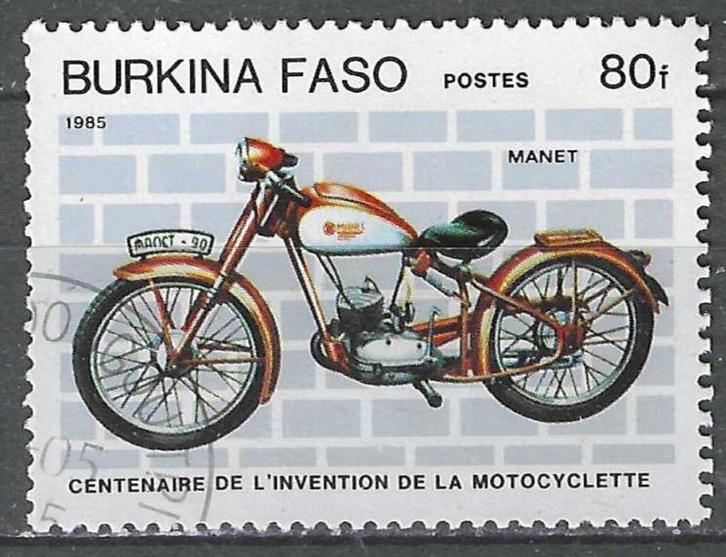 Burkina Faso 1985 - Yvert 655 - 100 jaar Moto (ST), Postzegels en Munten, Postzegels | Afrika, Gestempeld, Verzenden