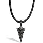 SERASAR Lederen Halsband Man [Arrow], Zwart 60cm, Cadeau voo, Kleding | Heren, Nieuw, Verzenden, Andere