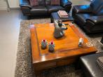 Robuuste zware salontafel in kerselaar, Ophalen, Gebruikt, 75 cm of meer, Klassiek