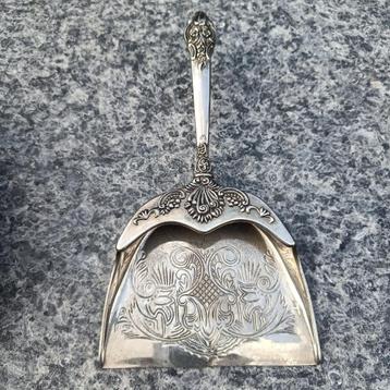Antieke verzilverde stille butler/tafelkruimelvanger beschikbaar voor biedingen