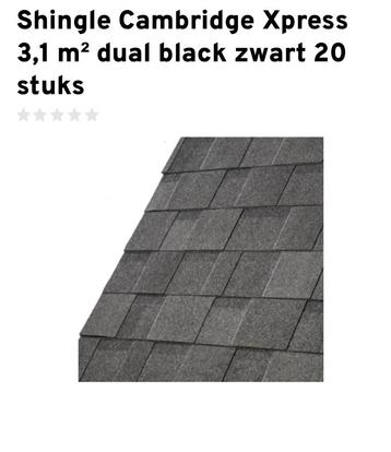 14 m2 Cambridge Shingles zwart (nieuw) beschikbaar voor biedingen