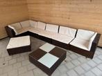Lounge set met kussens, footrest en tafel., Tuin en Terras, Tuinsets en Loungesets, Ophalen, Zo goed als nieuw