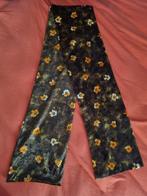 Bruine fluwelen sjaal met oranje bloemen 130 x 17 cm, Kleding | Dames, Mutsen, Sjaals en Handschoenen, Sans marque, Ophalen of Verzenden