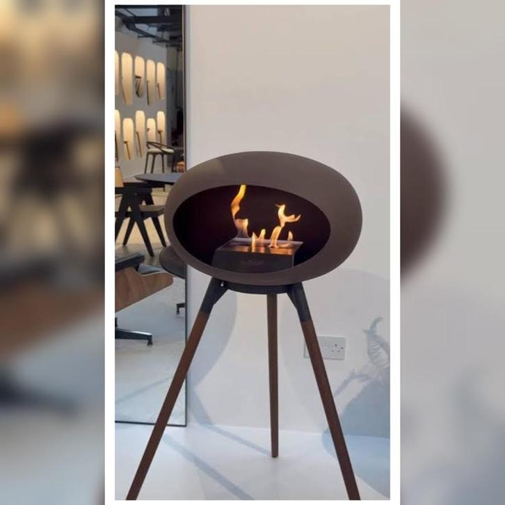 Open Haard Bio Ethanol Le Feu Ground High Mocca Gold, Huis en Inrichting, Overige Huis en Inrichting, Zo goed als nieuw, Ophalen