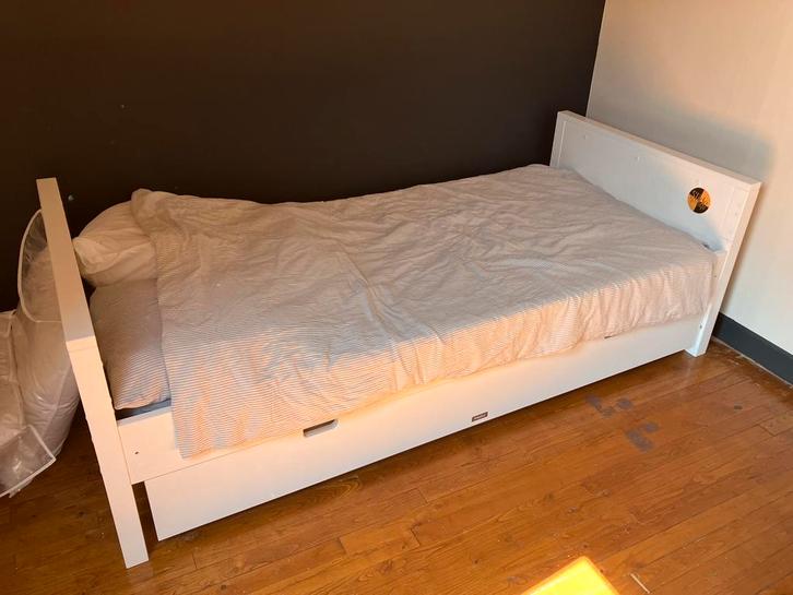 Lit tiroir 2 pers. avec son meuble de rangement 4 casiers, Maison & Meubles, Chambre à coucher | Lits, Utilisé, Deux personnes