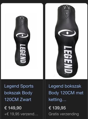 Bokszak beschikbaar voor biedingen