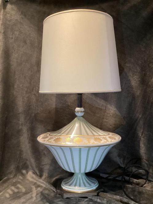 2 tafellampen in porselein Empire. 173/a., Huis en Inrichting, Lampen | Tafellampen, Ophalen