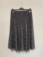 Zwarte/cognac/blauwe middellange rok van Ella Italia (L), Kleding | Dames, Zwart, Maat 42/44 (L), Ophalen of Verzenden, Zo goed als nieuw