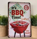 Bbq time metalen wandplaat, Ophalen of Verzenden, Nieuw, Reclamebord