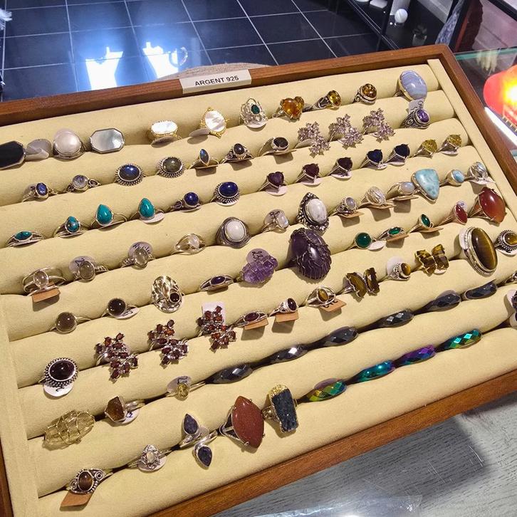 ==> Bagues | Pierres précieuses | Mystères <==, Handtassen en Accessoires, Ringen, Nieuw, Dame of Heer, Zilver, Met edelsteen