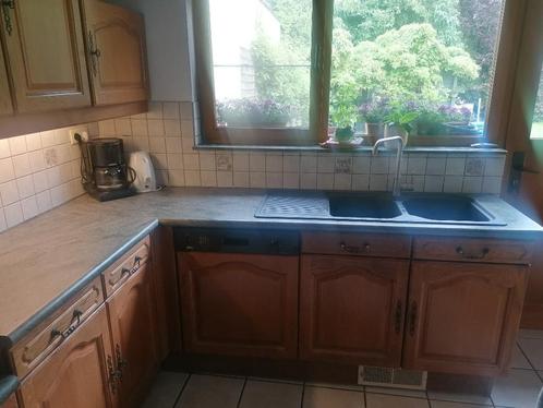 Keuken, Huis en Inrichting, Keuken | Complete keukens, Gebruikt, Hoekkeuken, Bruin, Hout, Ophalen