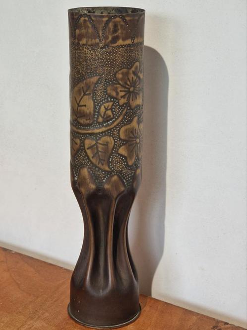 Trench art artillerie huls WO , obus 34 cm hoog, Verzamelen, Militaria | Algemeen, Ophalen of Verzenden
