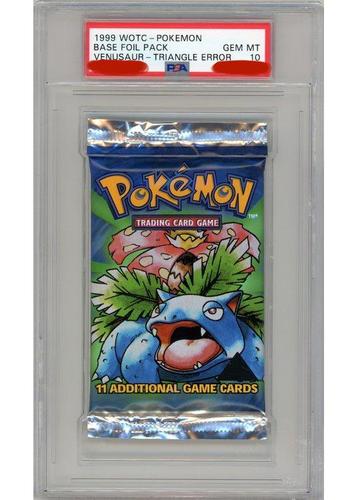 Pokémon Base Set Black Triangle Error Booster Venusaur PSA10, Ophalen of Verzenden, Nieuw, Booster, Foil
