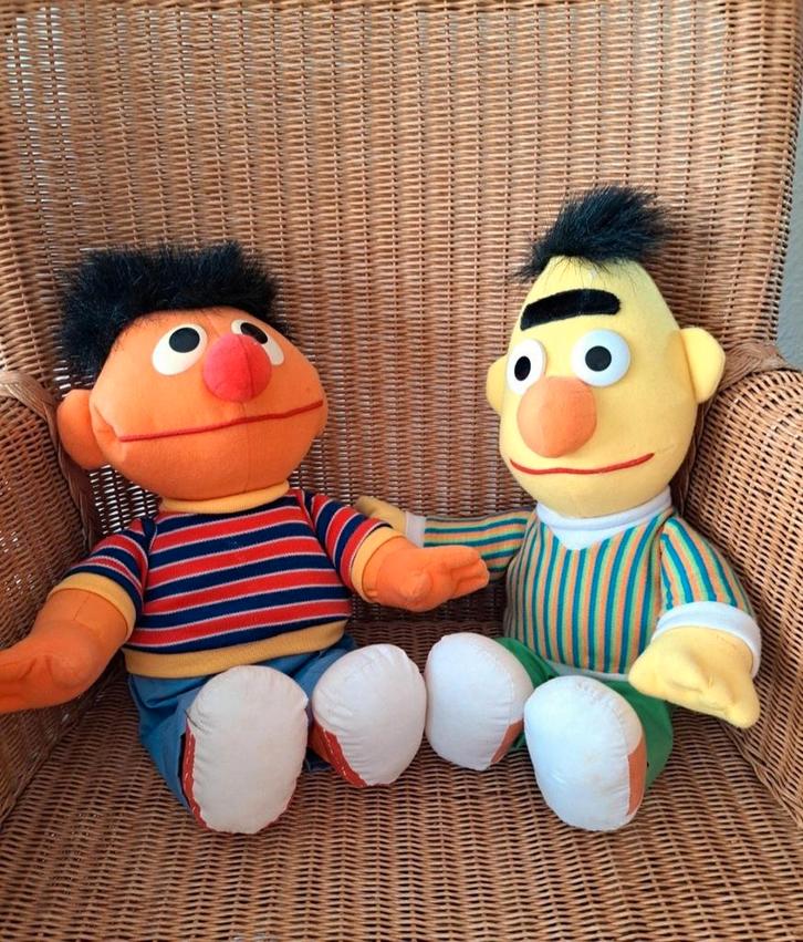 Vintage Bert en Ernie Tyco, Enfants & Bébés, Jouets | Peluches, Enlèvement ou Envoi