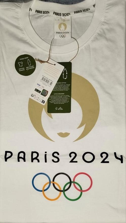 Officieel Paris 2024 T-shirt - Maat XL - Unisex, Kleding | Heren, T-shirts, Nieuw, Wit, Verzenden