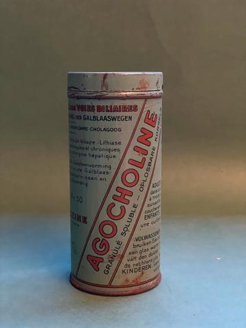 Vintage medisch blik – Agocholine – jaren ’50 beschikbaar voor biedingen