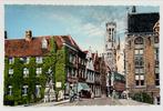 Oude postkaart 1950 Brugge Wollestraat Halletor, Verzamelen, Ophalen of Verzenden, 1940 tot 1960, Ongelopen, West-Vlaanderen
