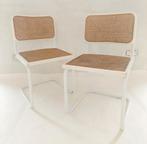 Vintage! Paire de chaises "Marcel Breuer" Cesca, Ophalen, Gebruikt, Twee, Wit