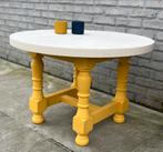 Ontdek deze prachtige gerestylede salontafel!, Rond, Gebruikt, 45 tot 60 cm, Hout