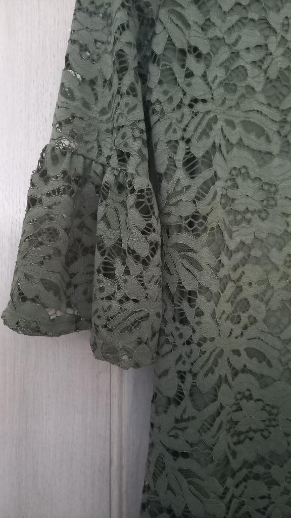 Kanten jurk Terra di Siena, Kleding | Dames, Jurken, Zo goed als nieuw, Maat 36 (S), Overige kleuren, Boven de knie, Ophalen