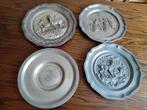 4 tinnen borden, Antiek en Kunst, Antiek | Tin, Ophalen